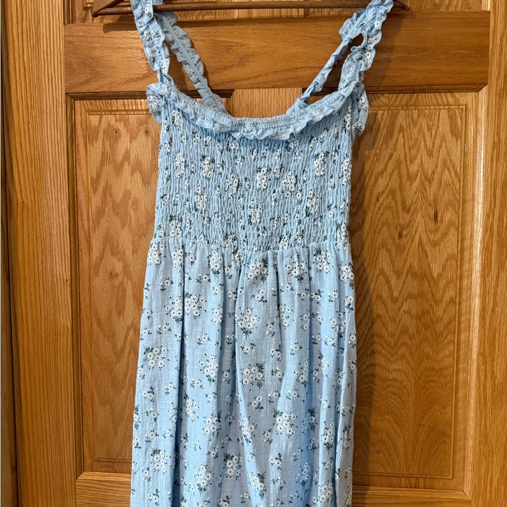 Lush Sky Blue Textured Dress